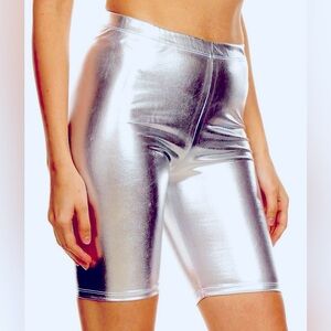 Metallic Shiny Stretchy Bike Shorts size Small